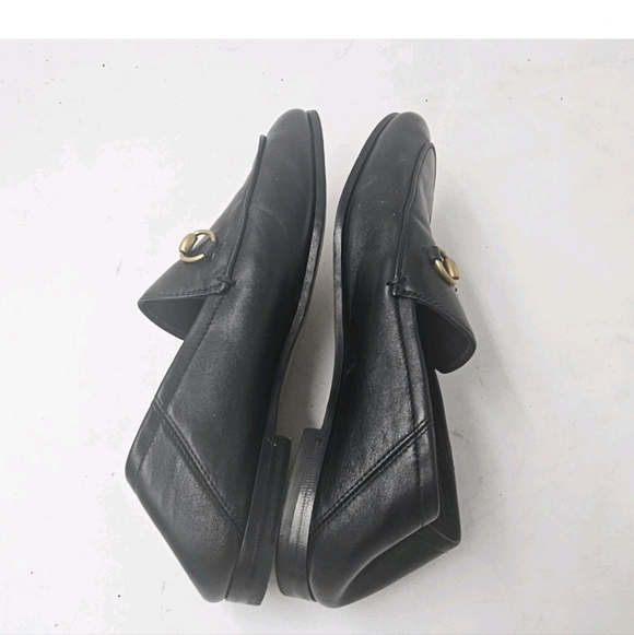 GUCCI Brixton Black Leather Horsebit Loafer Size EU 36.5 US 6.5 Collapsible Heel - Picture 14 of 16